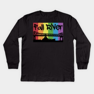 Colorful Fall River Kids Long Sleeve T-Shirt